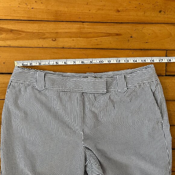 Ann Taylor LOFT Ann Striped Seersucker Pants, Size 10 - Picture 9 of 10